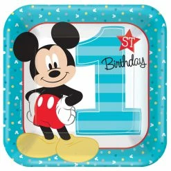 MICKEY 1ST SQUARE PLATE 9IN