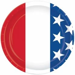 PATRIOTIC PLATES 7IN 8PC