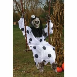 SKELETON CLOWN ON SWING