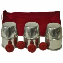 METAL CUPS AND BALLS SET