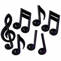 MUSIC NOTES PLASTIC PACK OF 7