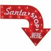 SANTA STOP HERE VINTAGE SIGN