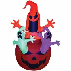 AIRBLOWN PUMPKIN W NEON GHOST