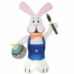 INFLATE BUNNY 7FT W BRUSH EGG